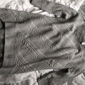 Gray elbow sleeve sweater